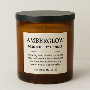 AmberGlow Scented Soy Candle